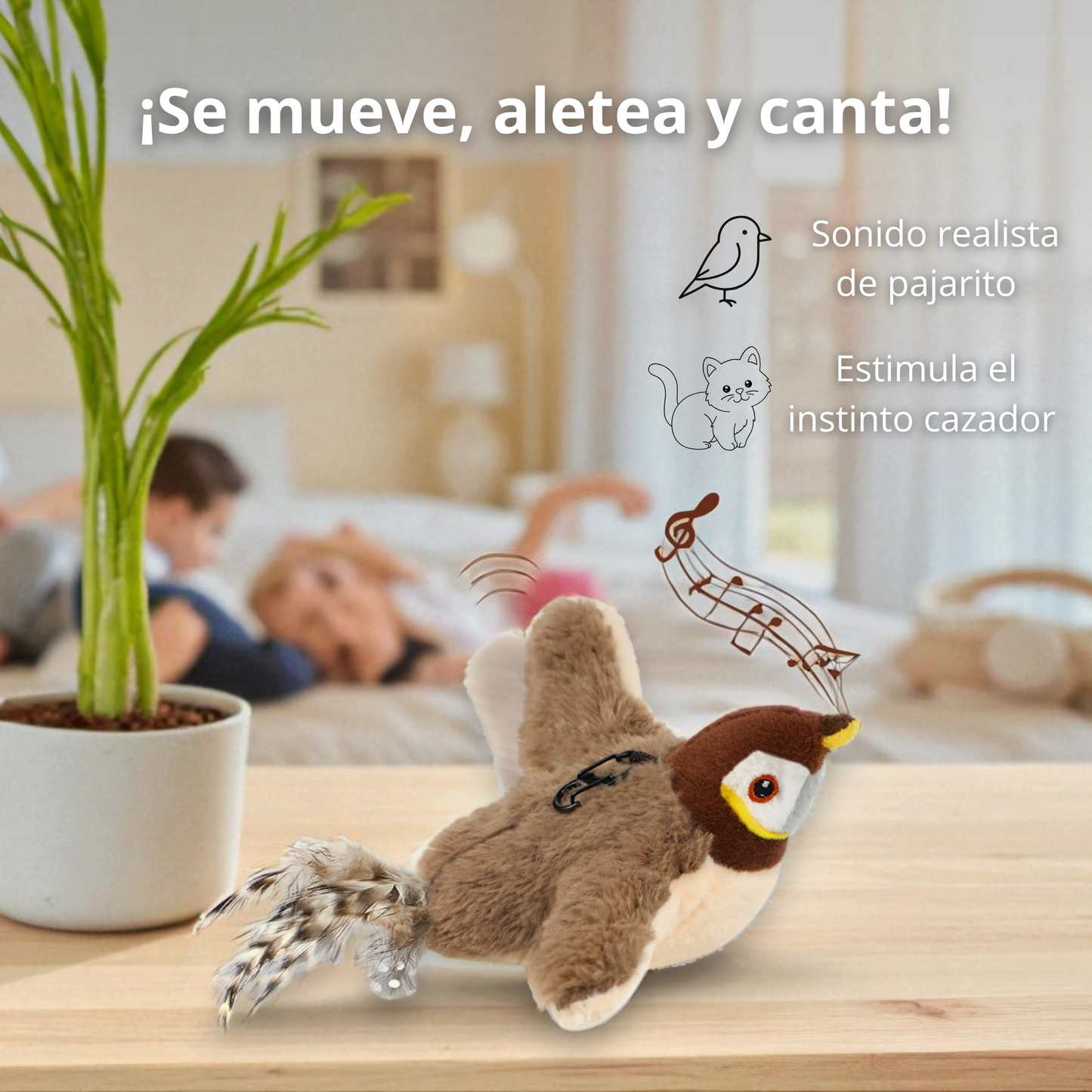 Pájaro Afloria - Juguete Interactivo para Gatos.